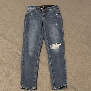 LuLaRoe Dark Blue Distressed Skinny Ankle Jeans